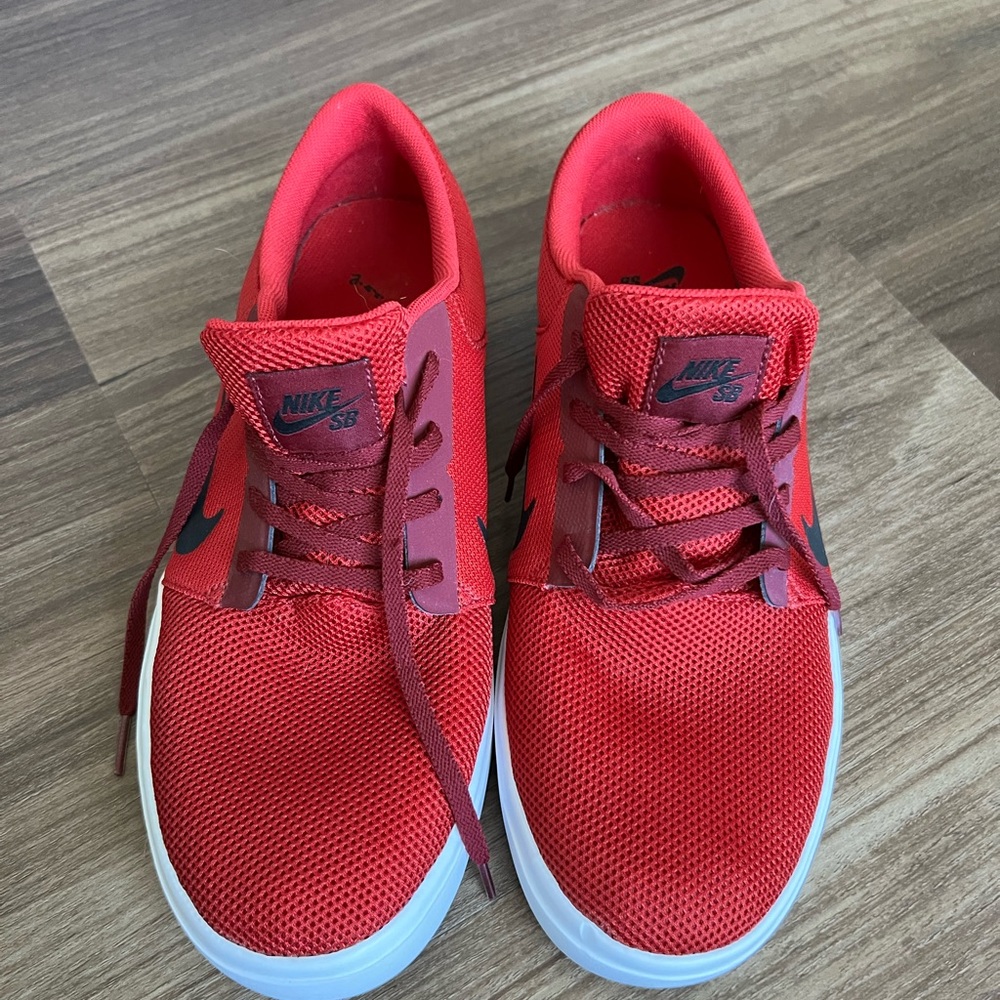 Nike Red Athletic Shoes with Vibrant Design
